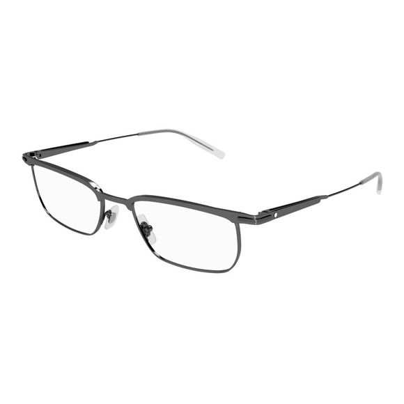 Montblanc Accessories - Montblanc Rectangular Eyeglasses MB0219o-003-54 Ruthenium Frame Transparent Lens